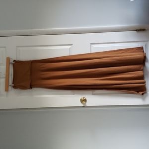 Gaia Conceptions- Love Me 2 Times Wander Long Dress Small Squash Med. HEMP